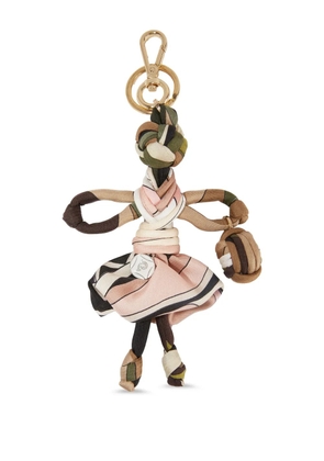 PUCCI Iride-print silk keychain - Neutrals