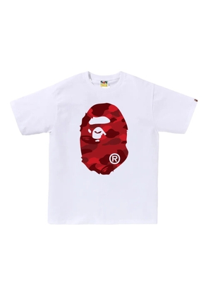 A BATHING APE® camo-print ape-head T-shirt - White