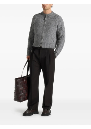 Manière De Voir cable-knit zip cardigan - Grey