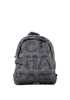 CHANEL Pre-Owned Doudoune Embossed Nylon Medium backpack - Black