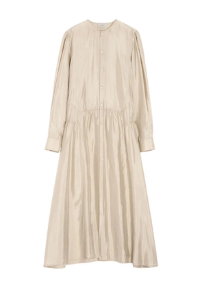LEMAIRE gathered buttoned maxi dress - Neutrals