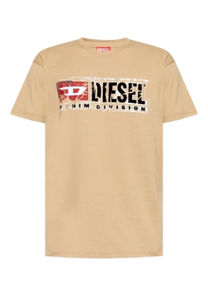 Diesel distressed logo-print T-shirt - Neutrals