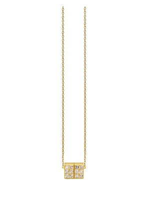 Shihara 18kt yellow gold 01 diamond cube necklace