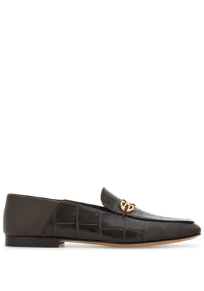 Ferragamo Gancini leather loafers - Brown