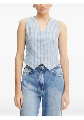 FRACOMINA striped buttoned waistcoat - Blue