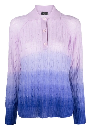 ETRO ombré-effect wool jumper - Purple