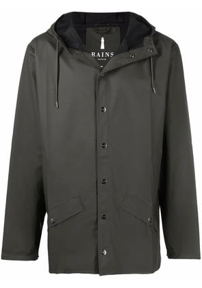 Rains long-sleeve hooded rain jacket - Green