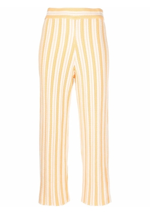 Jil Sander striped cropped trousers - Yellow