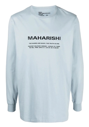Maharishi logo-print long-sleeve T-shirt - Blue