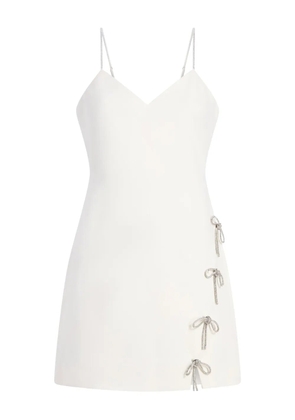 Cinq A Sept corded rhinestone bow rella dress - White