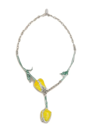 Marni flower-inspired pendant necklace - Silver