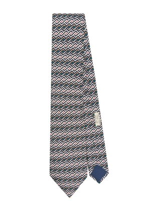 Hermès Pre-Owned 2010s abstract-print silk tie - Neutrals