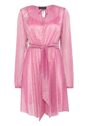 Talbot Runhof lurex mini dress - Pink