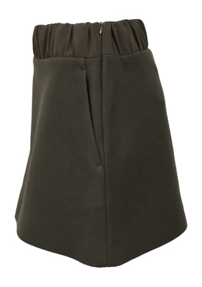 Neil Barrett gartered-waist A-line mini skirt - Green