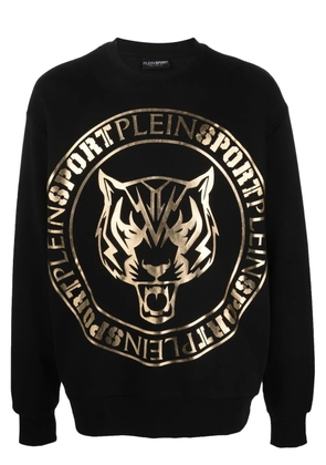 Plein Sport tiger-head logo-print sweatshirt - Black