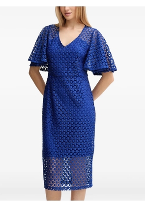 Joseph Ribkoff V-neck lace midi dress - Blue