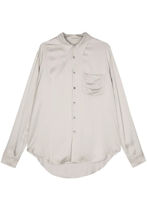 MM6 Maison Margiela cut-out satin shirt - Grey