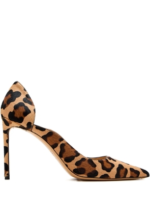 Francesco Russo 95mm leopard-print stiletto pumps - Neutrals