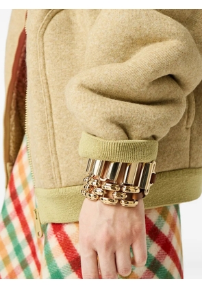 Miu Miu leather-link bracelet - F0C1U Gold/Silver