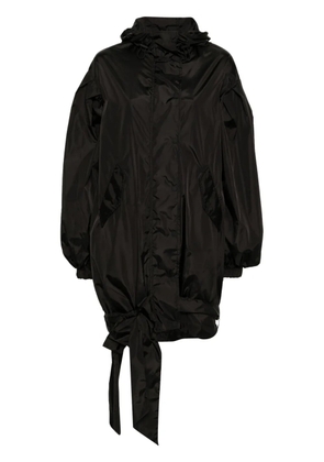 Simone Rocha lightweight bow-belt jacket - Black