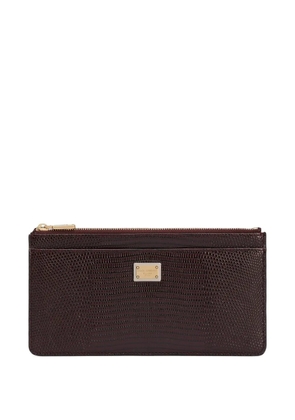 Dolce & Gabbana zip-top leather purse - Brown
