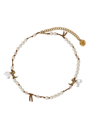ETRO pearl bee-embellished necklace - Gold