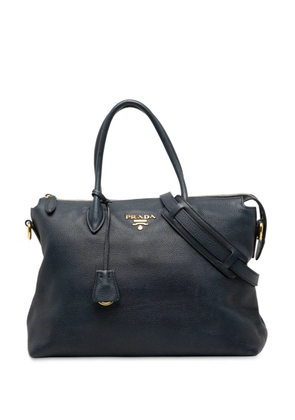 Prada Pre-Owned 2000-2025 Vitello Daino Zip Top satchel - Blue