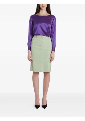 Christian Dior Pre-Owned 1990s wool midi skirt - Green