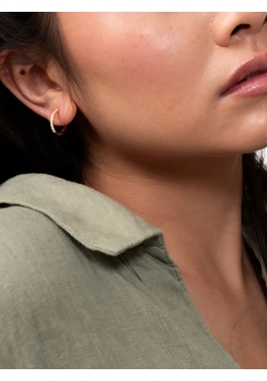 DOWER AND HALL Lumiere sapphire hoop earrings - Gold