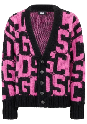 GCDS monogram-pattern cardigan - Pink
