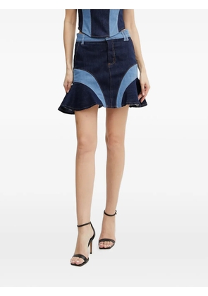 FRACOMINA denim panelled skirt - Blue