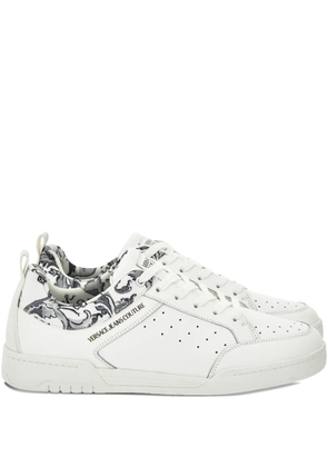 Versace Jeans Couture Barocco-print perforated sneakers - White