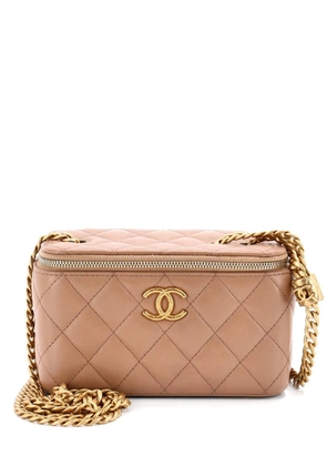 CHANEL Pre-Owned All Slide Long Vanity Case with Chain Quilted Lambskin Small crossbody bag - Neutrals