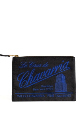 Willy Chavarria leather wallet - Black