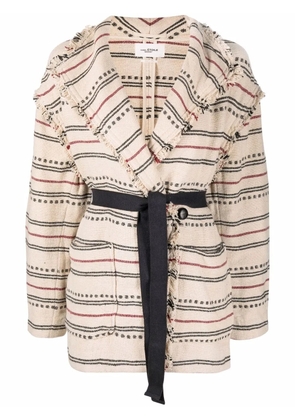 MARANT ÉTOILE Josialo embroidered coat - Neutrals