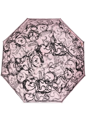 Moschino Teddy Bear-print umbrella - Pink