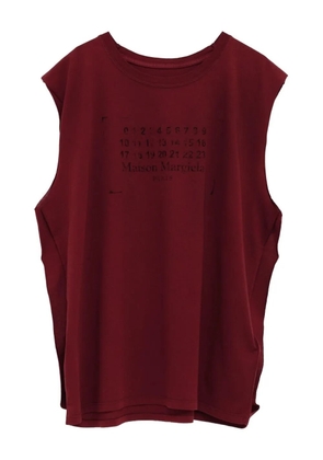 Maison Margiela cotton sleeveless top - Red