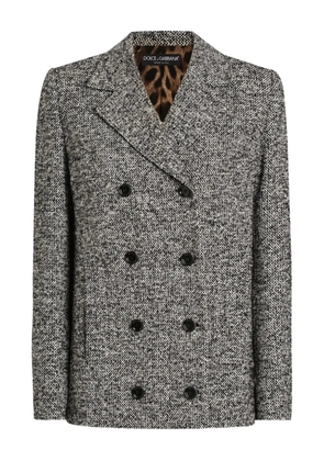 Dolce & Gabbana double-breasted tweed jacket - Black