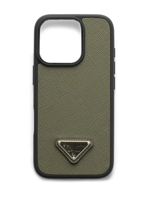 Prada textured iPhone 16 Pro case - Green