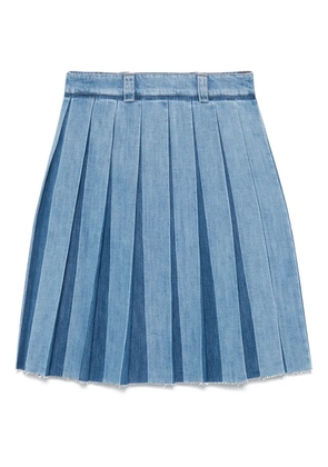 Miu Miu pleated denim skirt - Blue