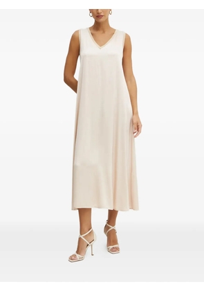 FRACOMINA V-neck sleeveless dress - Neutrals