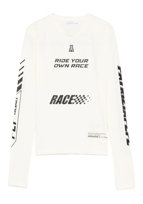 Patrizia Pepe long-sleeve racing T-shirt - White