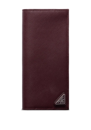 Prada logo leather wallet - Red