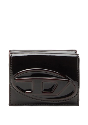 Diesel logo-plaque trifold wallet - Red