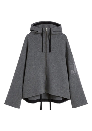 Jil Sander wool felt-finish jacket - Grey