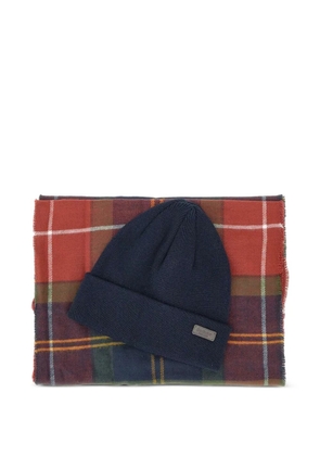 Barbour tartan logo patch hat (set) - Blue