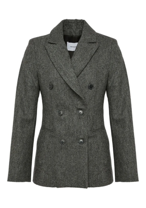 Yves Salomon double-breasted fitted jacket - Grey