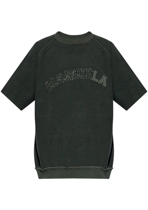 Maison Margiela logo-embroidered T-shirt - Black
