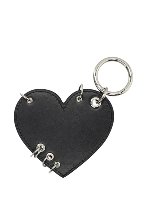 Justine Clenquet heart patent-leather keyring - Black