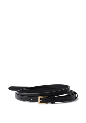 Prada leather square-buckle belt - Black